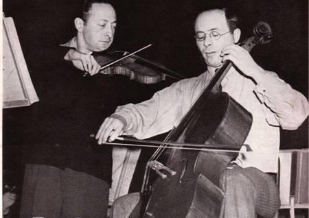 ...Emanuel Feuermann. Their recording of the Brahms Double Concerto is one of the all time great recordings, stupendous playing.